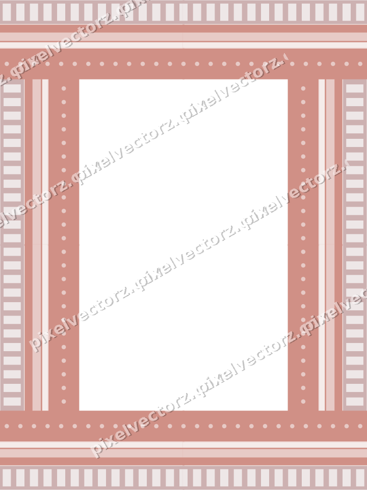 Decorative picture frame border in pale pink and pale red with dentil