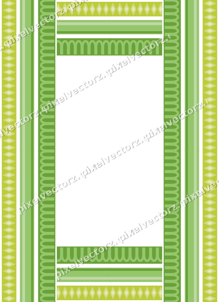 Decorative picture frame border in lime and yellow with diamond band