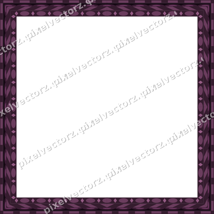 Decorative picture frame border in dark magenta and amber with dentil