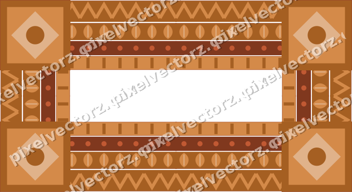 Decorative picture frame border in orange and amber with dot row