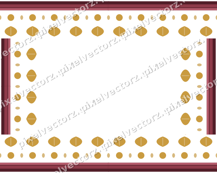 Decorative picture frame border in dark pink with bead and reel