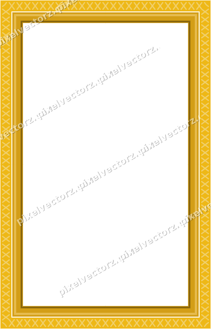 Decorative picture frame border in amber and blue with cross band