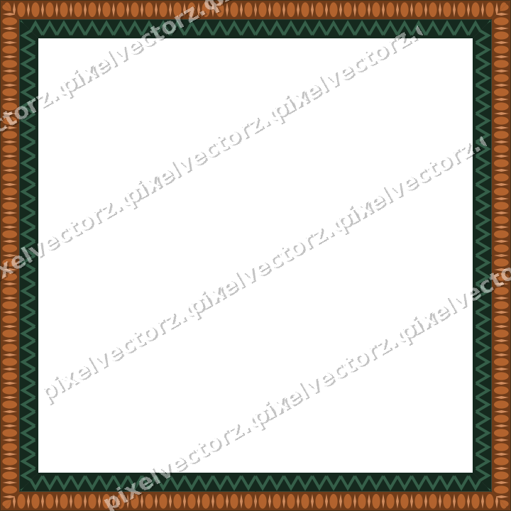 Decorative picture frame border in dark green with egg and dart
