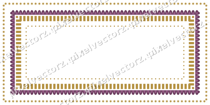 Decorative picture frame border in dark magenta with star band