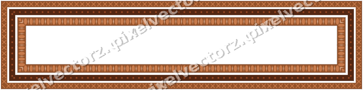Decorative picture frame border in orange and blue with cross band