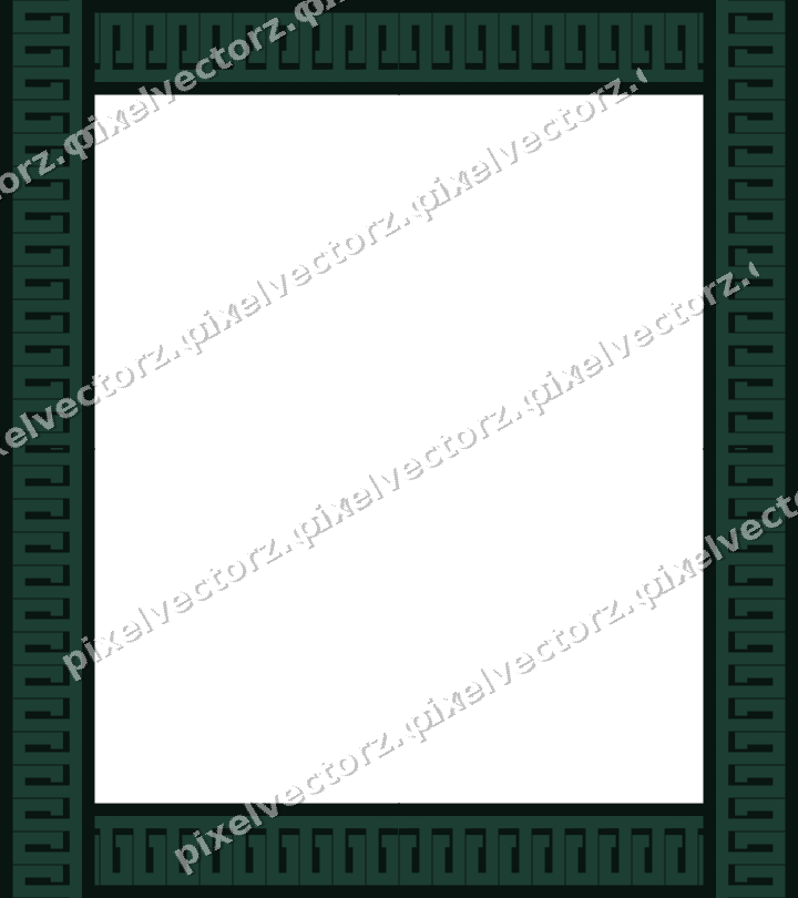 Decorative picture frame border in dark red with greek key