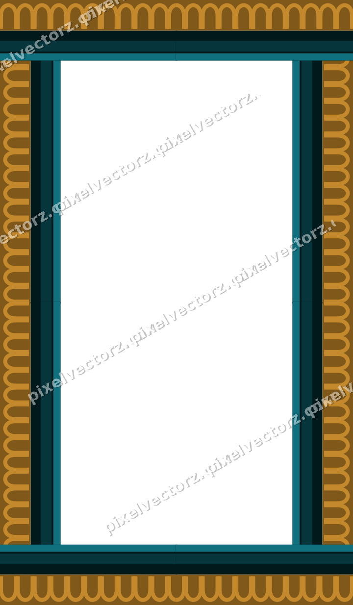 Decorative picture frame border in amber with arcade frieze