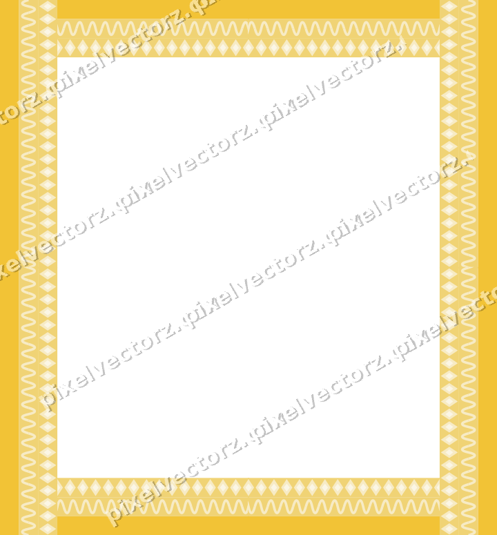 Decorative picture frame border in dark blue and amber with wave band