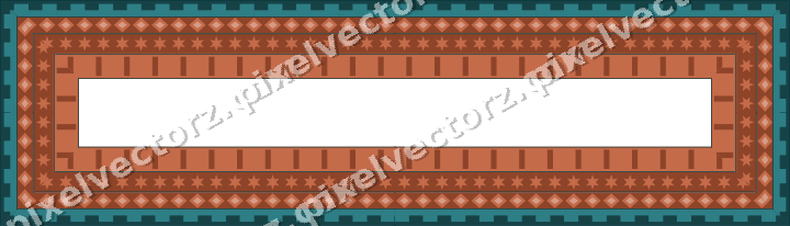 Decorative picture frame border in dark teal with diamond band
