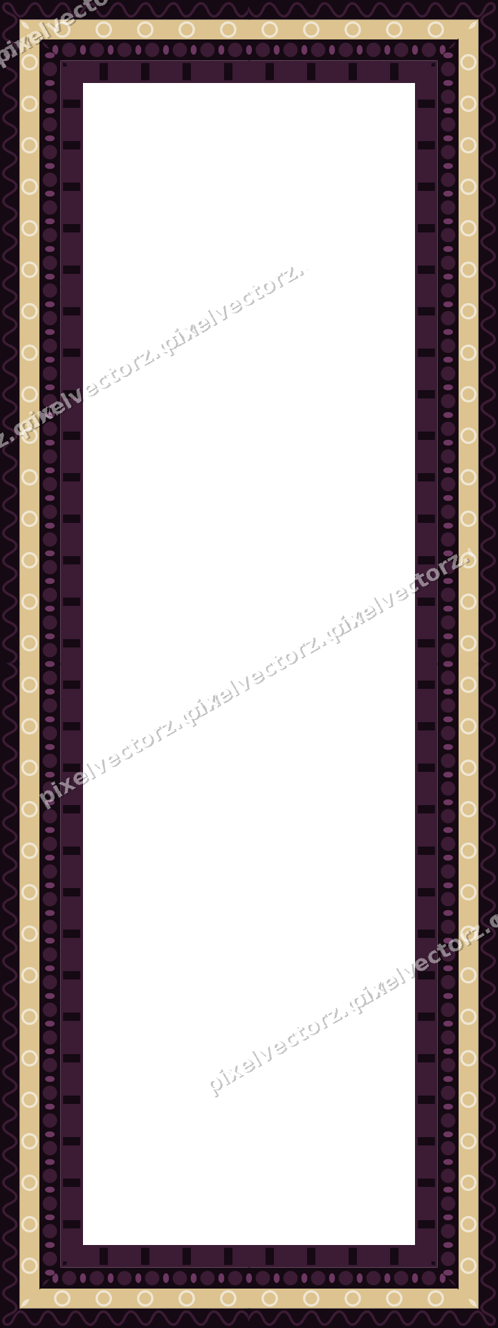 Decorative picture frame border in dark magenta with wave band