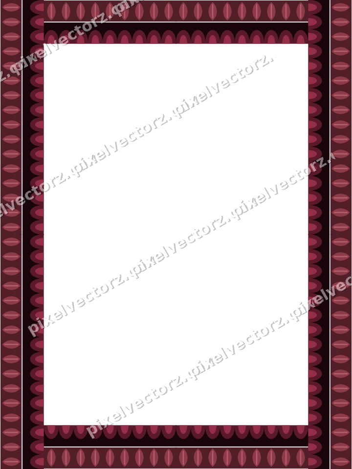 Decorative picture frame border in dark pink with leaf moulding