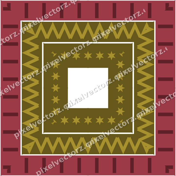 Decorative picture frame border in dark pink and red with zigzag