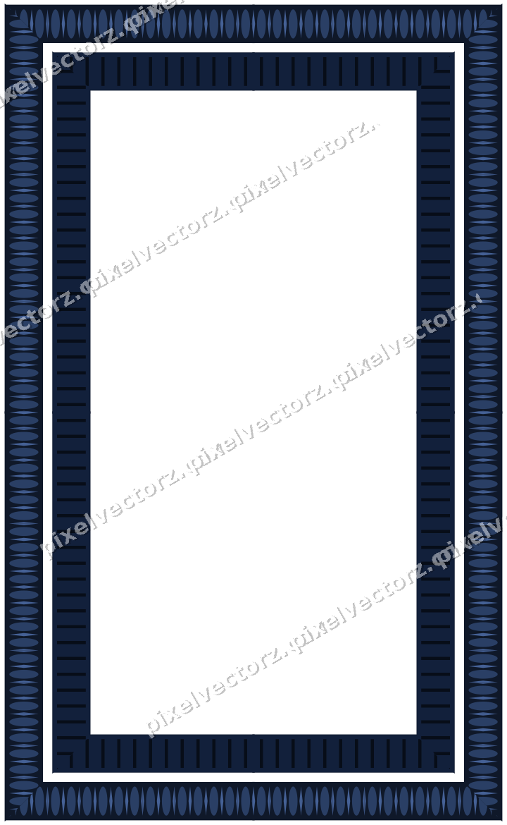 Decorative picture frame border in dark blue with egg and dart
