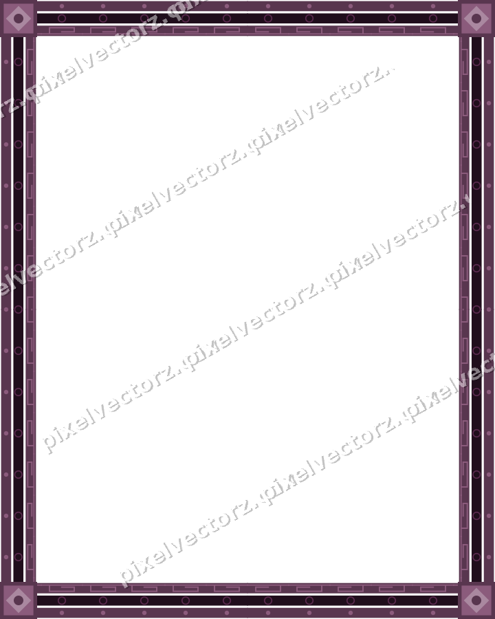 Decorative picture frame border in dark magenta and lime with dot row
