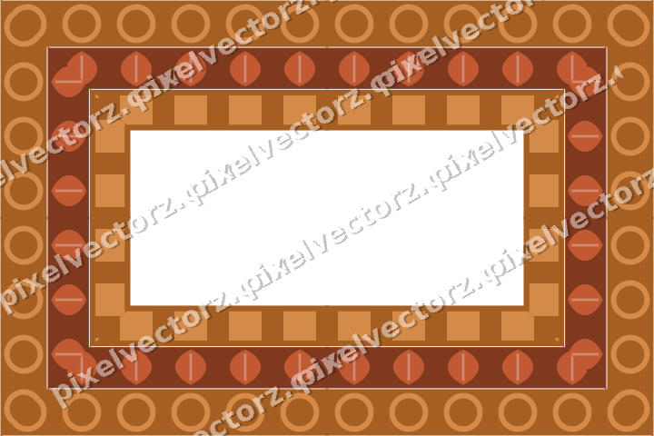 Decorative picture frame border in orange and amber with leaf moulding
