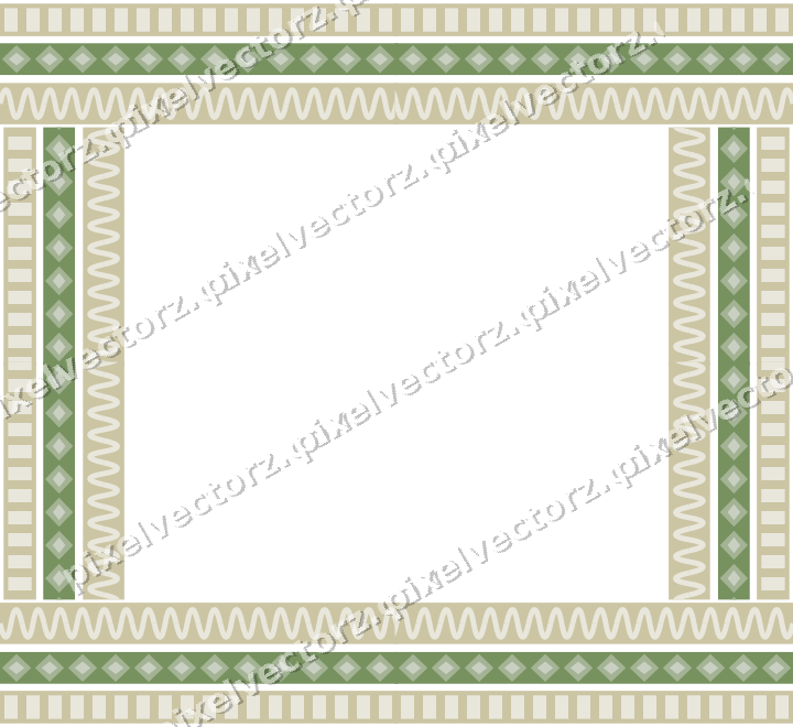 Decorative picture frame border in dark magenta and lime with dentil
