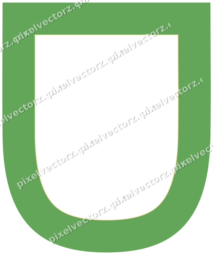 Decorative line art frame in lime and yellow with shield