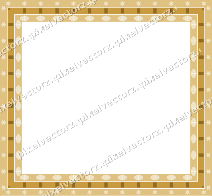 Decorative picture frame border in dark pink and amber with star band