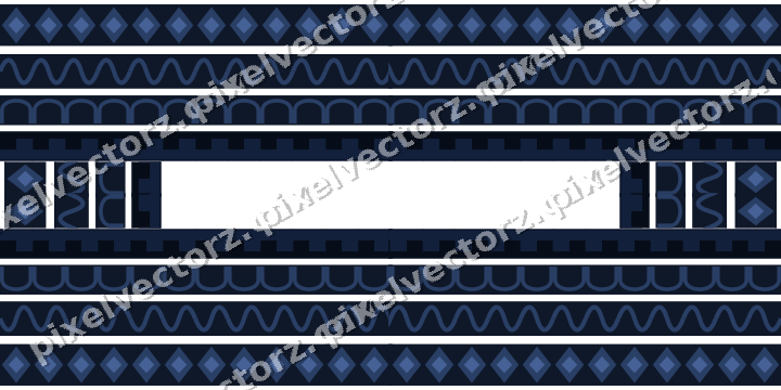Decorative picture frame border in dark blue with arcade frieze