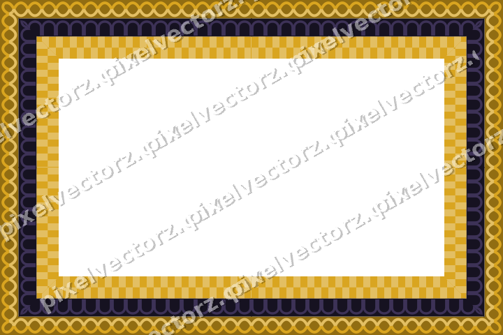 Decorative picture frame border in amber and purple with guilloche