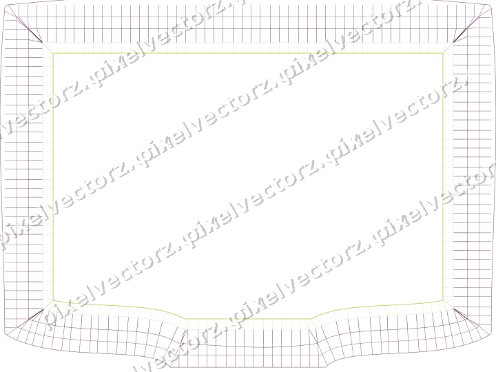 Decorative line art frame in dark magenta and lime with label plaque