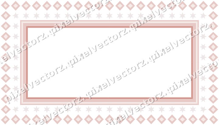 Decorative picture frame border in pale pink with star band