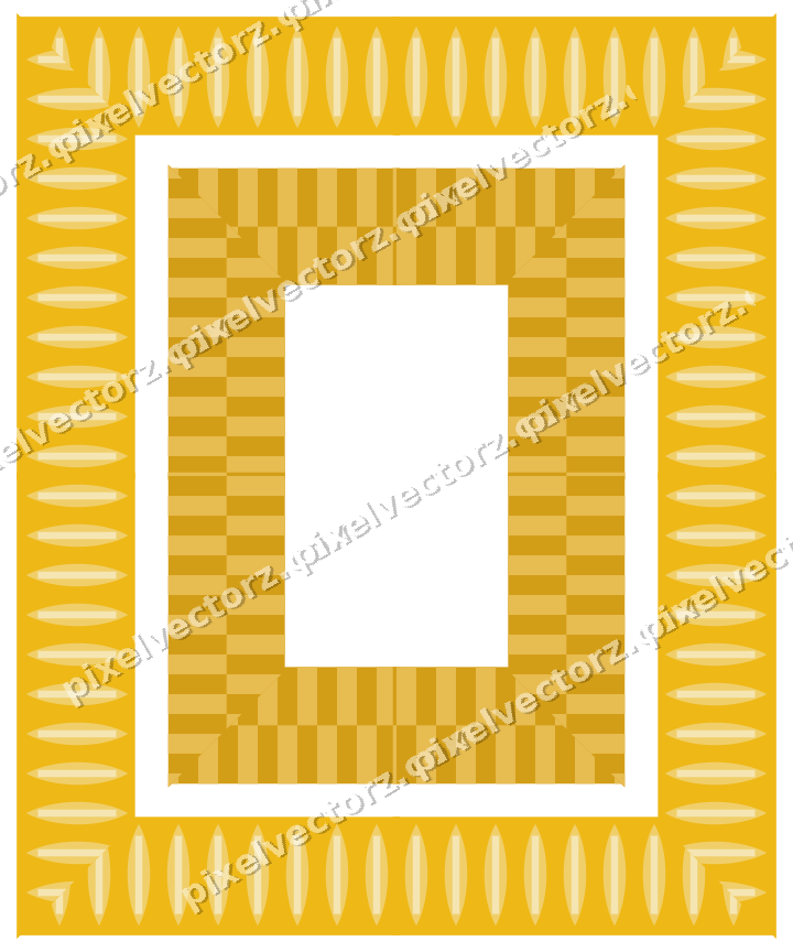 Decorative picture frame border in amber and blue with leaf moulding