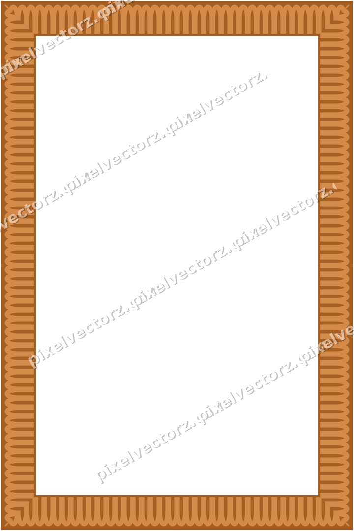 Decorative picture frame border in orange and amber with arcade frieze