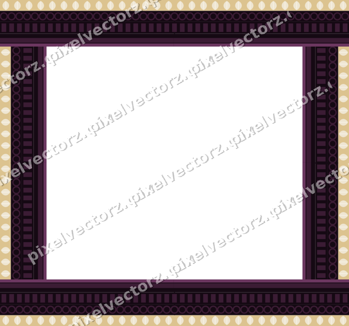 Decorative picture frame border in dark magenta with ring chain
