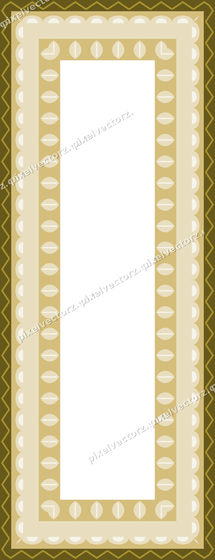 Decorative picture frame border in dark pink and red with scale band