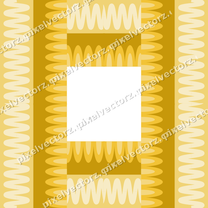 Decorative picture frame border in dark blue and amber with wave band