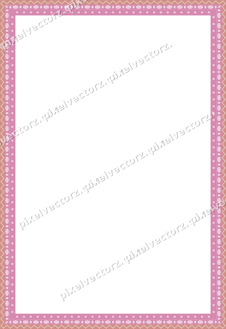 Decorative picture frame border in pale pink and pale red with zigzag