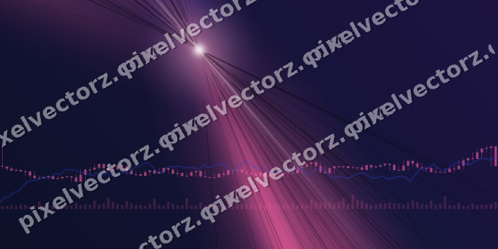 Leuchtender Neon Diagramm Hintergrund in Rosa und Blau