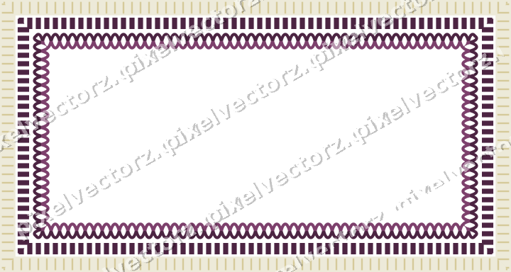 Decorative picture frame border in dark magenta and lime with dentil