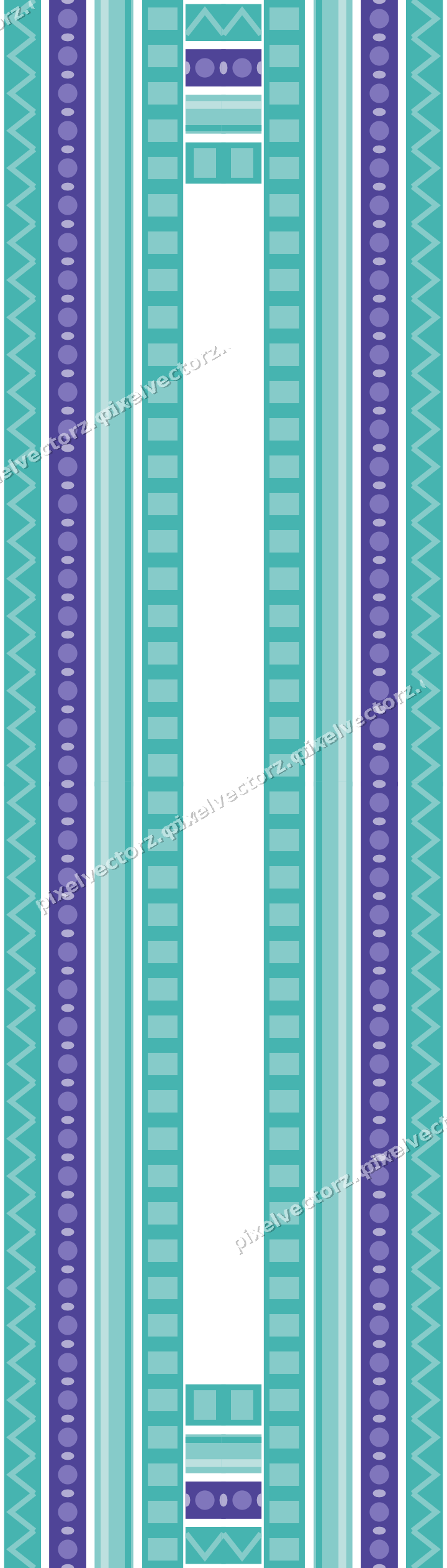 Decorative picture frame border in blue and cyan with bead and reel