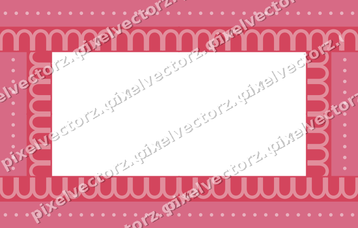 Decorative picture frame border in pale pink and pale red with dot row