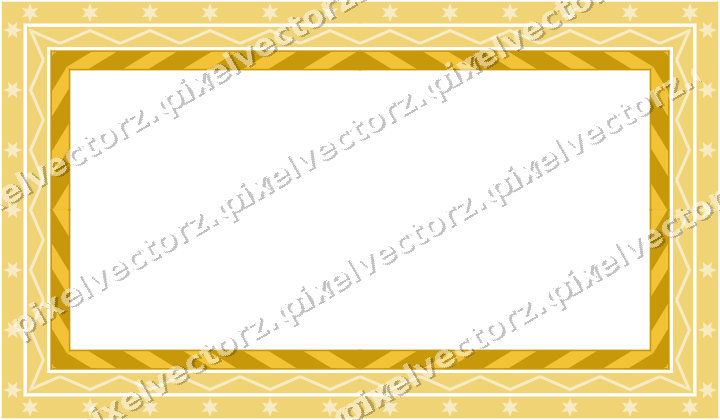 Decorative picture frame border in dark blue and amber with zigzag