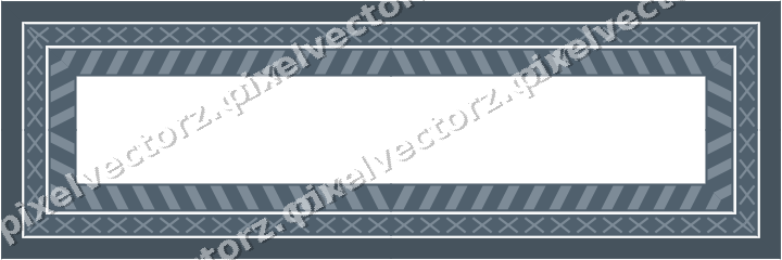 Decorative picture frame border in blue and orange with cross band