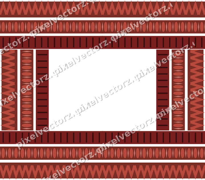 Decorative picture frame border in dark red with egg and dart
