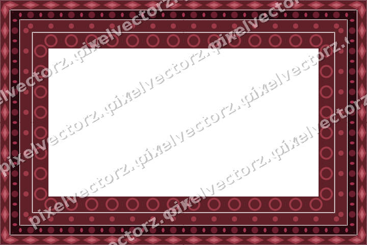 Decorative picture frame border in dark pink and red with diamond band