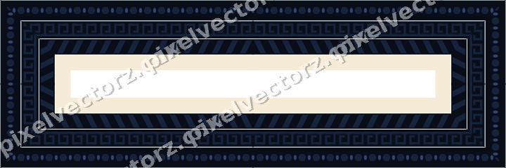 Decorative picture frame border in dark blue with diagonal band