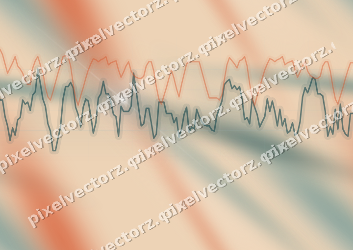 Nahtloser Pastell Diagramm Hintergrund in Dunkelpetrol und Orange