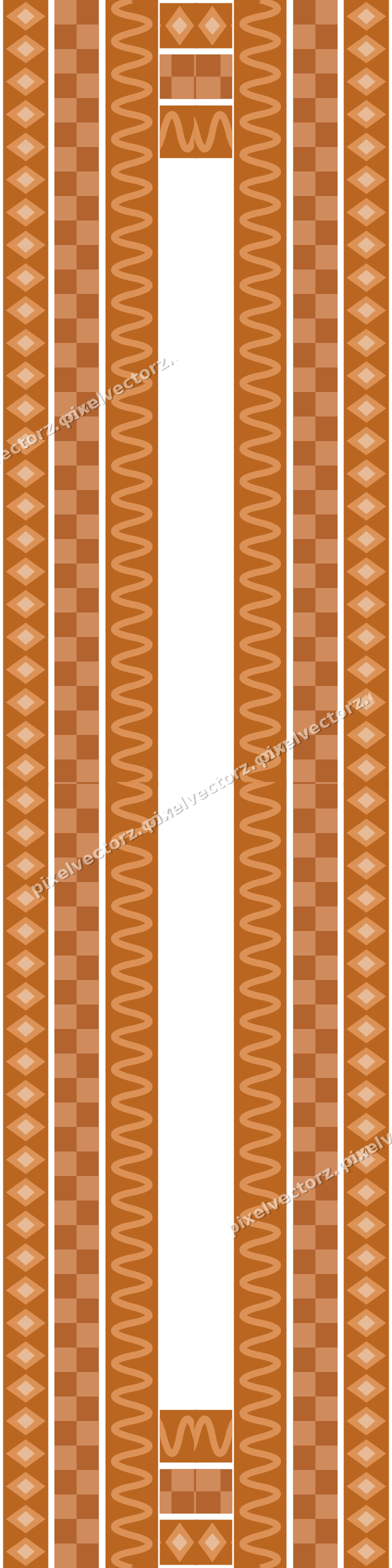 Decorative picture frame border in orange and teal with diamond band