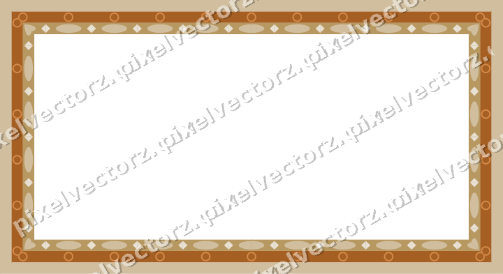 Decorative picture frame border in orange and amber with ring chain