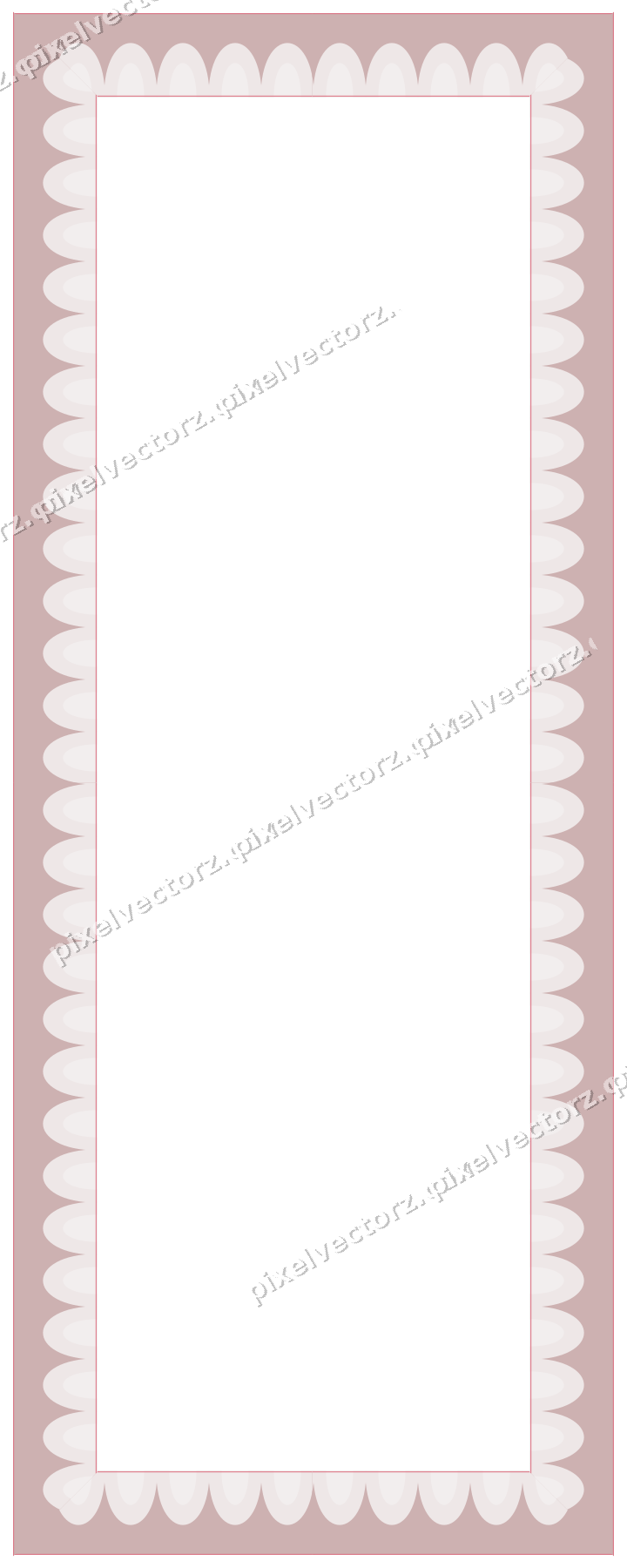Decorative picture frame border in pale pink with scale band