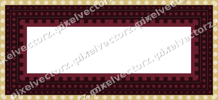 Decorative picture frame border in dark pink and red with dot row