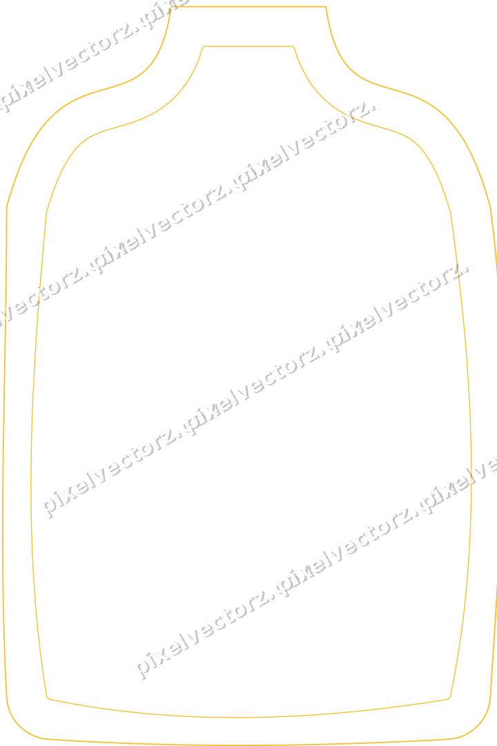 Decorative line art frame in dark blue and amber with label plaque
