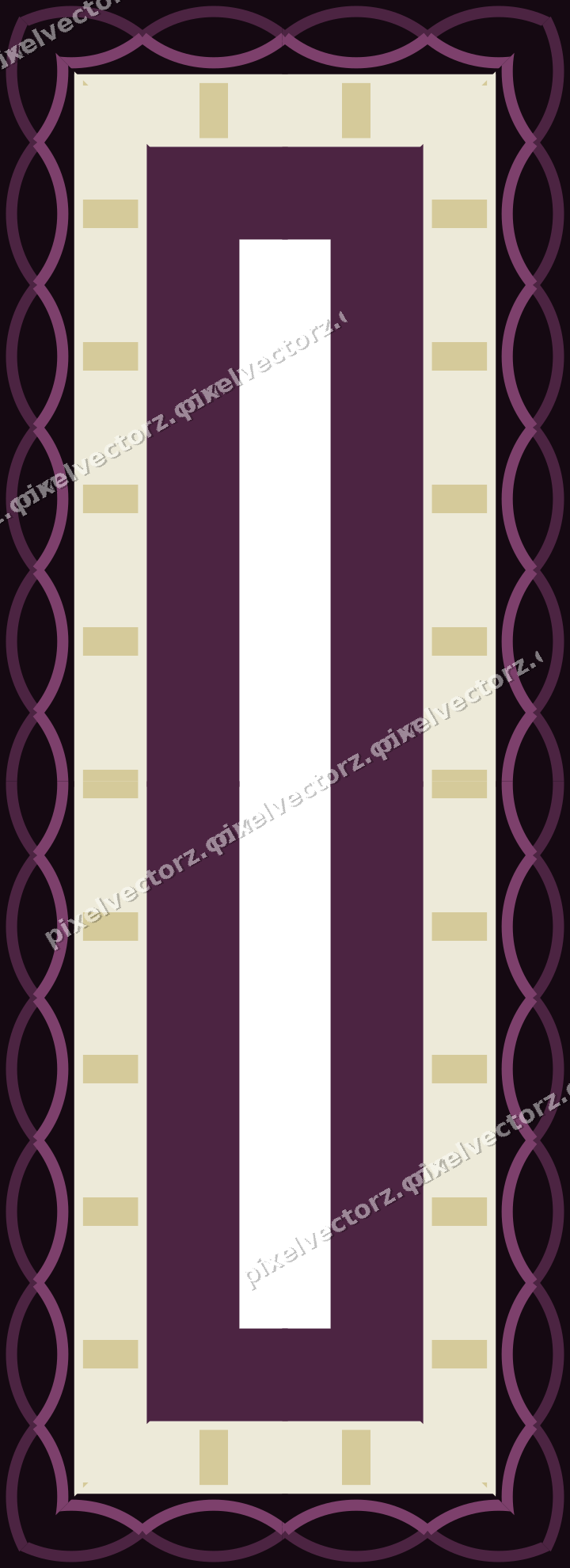 Decorative picture frame border in dark magenta with guilloche
