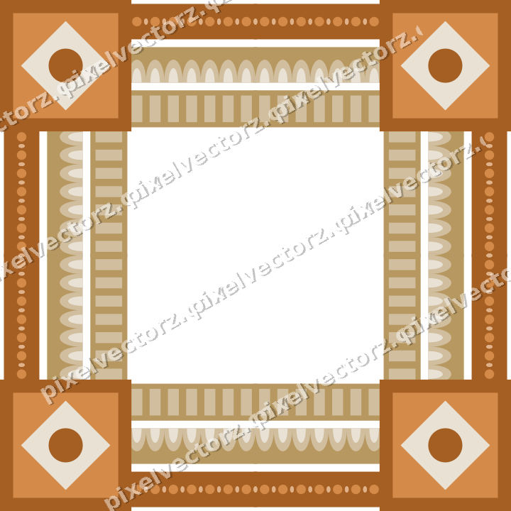Decorative picture frame border in orange and amber with bead and reel