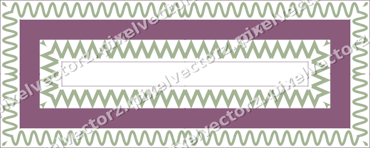 Decorative picture frame border in dark magenta with wave band